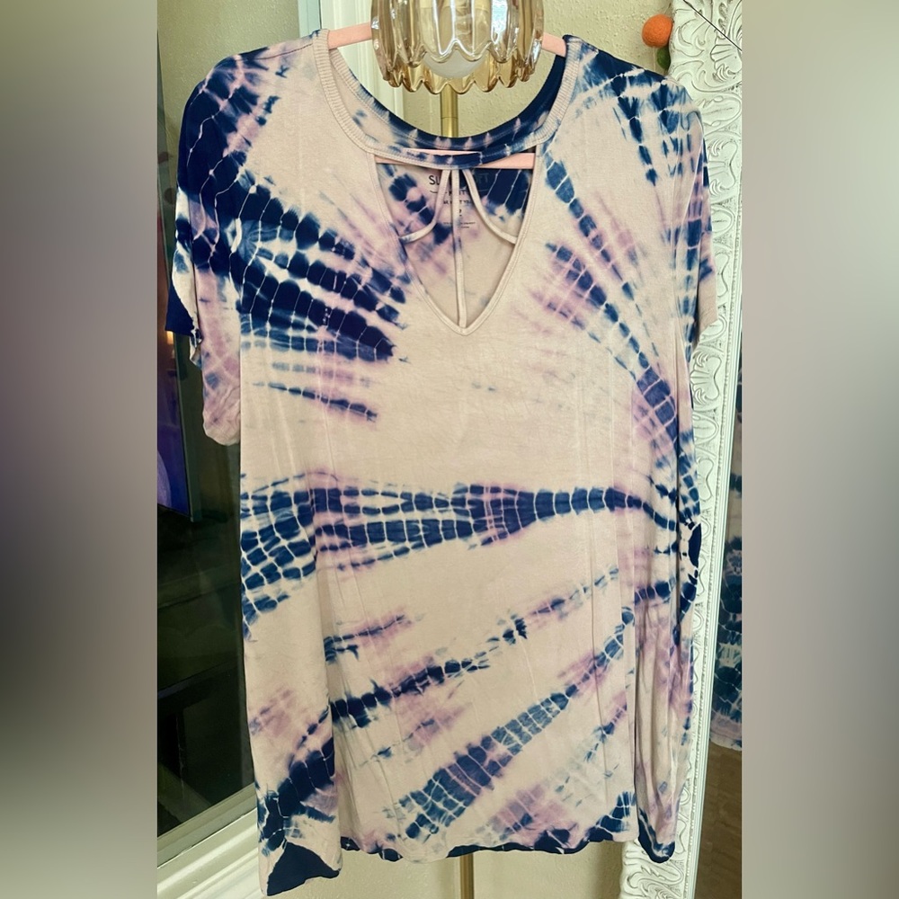 Torrid Super Soft Knit Tie-Dye V-Neck Top